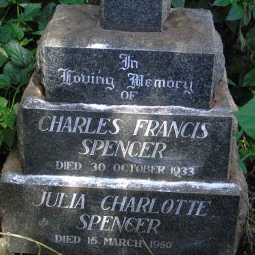SPENCER Charles Francis -1933 & Julia Charlotte -1950