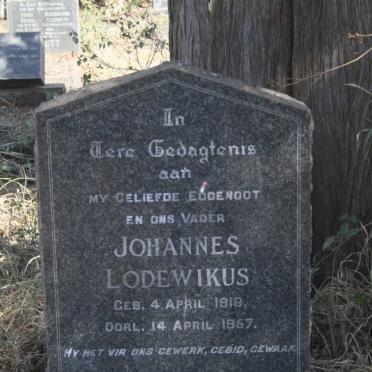 STADEN Johannes Lodewikus, van 1918-1957