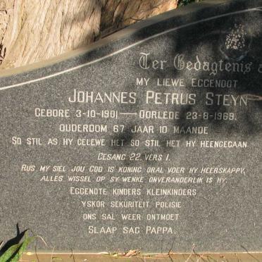 STEYN Johannes Petrus 1901-1969 & Hendrika Johanna 1912-1994