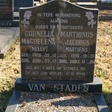 STADEN Marthinus Jacobus, van 1918-2007 &amp; Cornelia Magdelena 1920-2001
