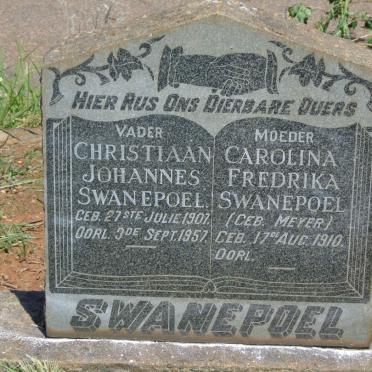 SWANEPOEL Christiaan Johannes 1907-1957 &amp; Carolina Fredrika MEYER 1910-