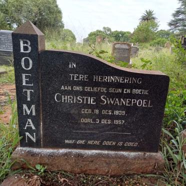 SWANEPOEL Christie 1939-1957