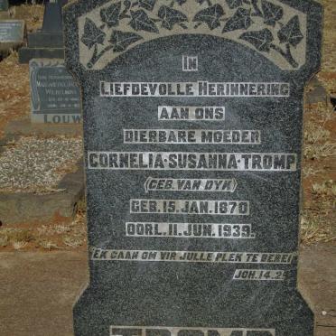 TROMP Cornelia Susanna nee VAN DYK 1870-1939
