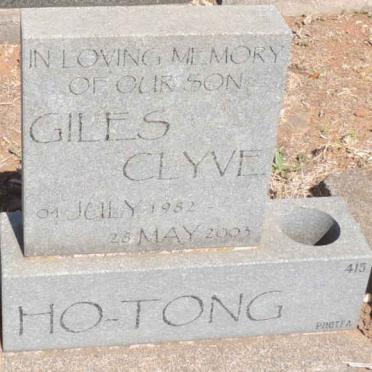 TONG Giles Clyve, HO 1982-2003