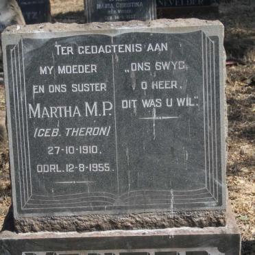 VENTER Martha M.P. nee THERON 1910-1955