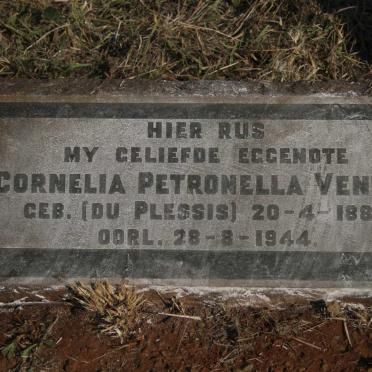 VENTER Cornelia Petronella nee DU PLESSIS 1889-1944
