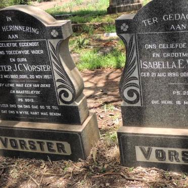 VORSTER Pieter J. C. 1892-1957 & Isabella E. 1896-1972