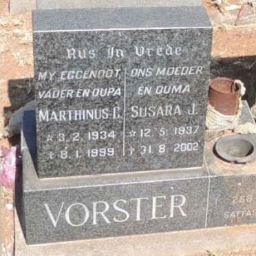 VORSTER Marthinus C. 1934-1999 & Susara J. 1937-2002
