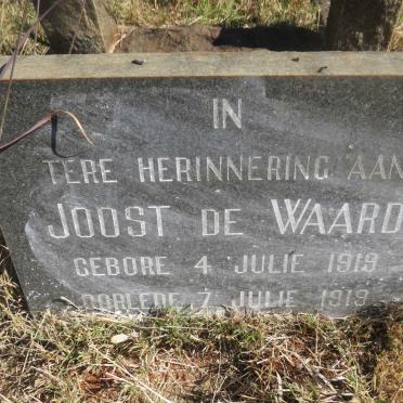 WAARD Joost, de 1919-1919