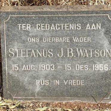 WATSON Stefanus J.B. 1903-1956