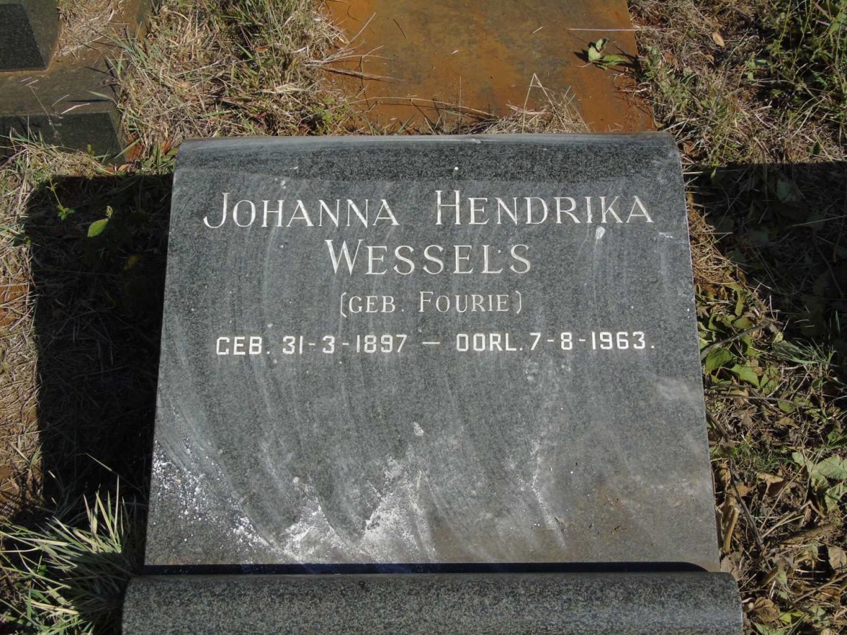 WESSELS Johanna Hendrika nee FOURIE 1897-1963
