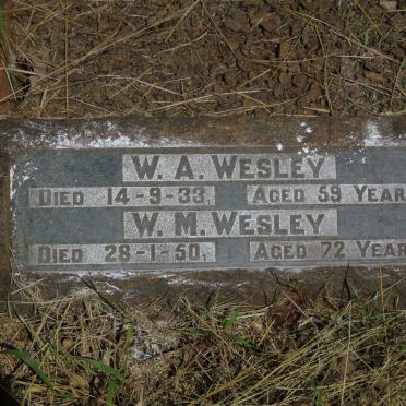 WESLEY W.A. -1933 & W.M. -1950