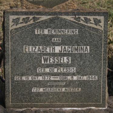 WESSELS Elizabeth Jacomina nee DU PLESSIS 1872-1944