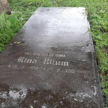 WIUM Pieter 1915-1985 &amp; Rina 1928-2001