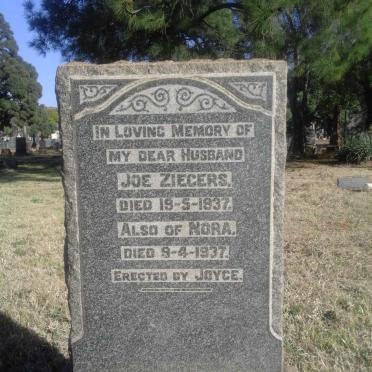 ZIEGERS Joe -1937 :: ZIEGERS  Nora -1937