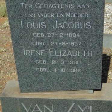 ZYL Louis Jacobus, van 1884-1937 & Irene Elizabeth 1900-1966