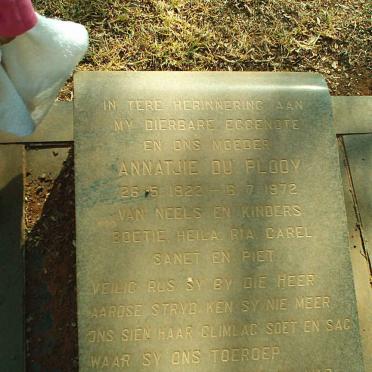 PLOOY Annatjie, du 1922-1972