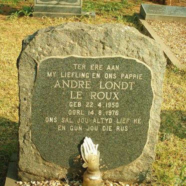 ROUX Andre Londt, le 1950-1976