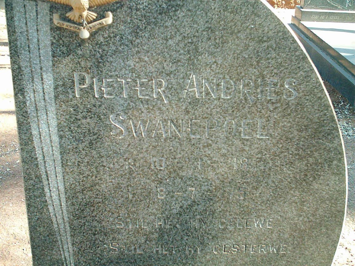 SWANEPOEL Pieter Andries -1975