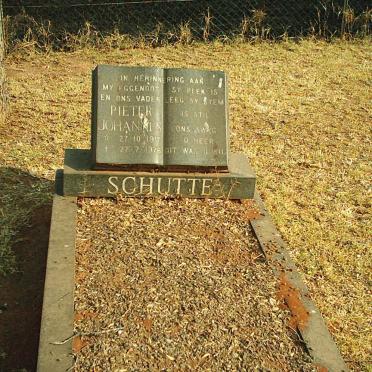 SCHUTTE Pieter Johannes 1917-1976