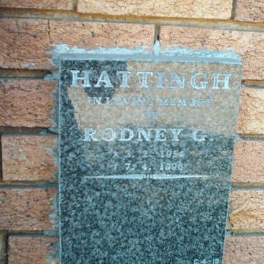 HATTINGH Rodney G. 1951-1996