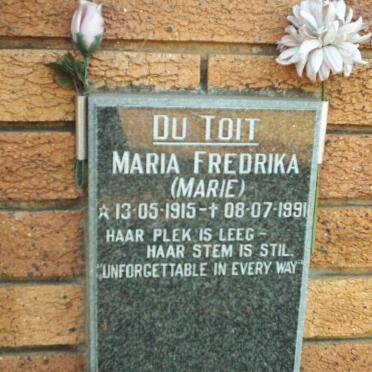 TOIT Maria Fredrika, du 1915-1991