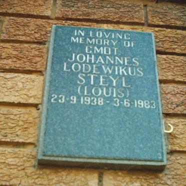 STEYL Johannes Lodewikus 1938-1983