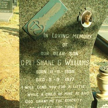 WILLIAMS Shane G. 1955-1977