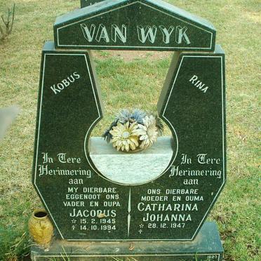 WYK Jacobus, van 1945-1994 &amp; Catharina Johanna 1947-