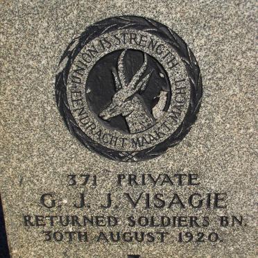 VISAGIE G.J.J. -1920