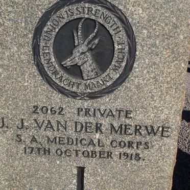 MERWE J.J., van der -1918