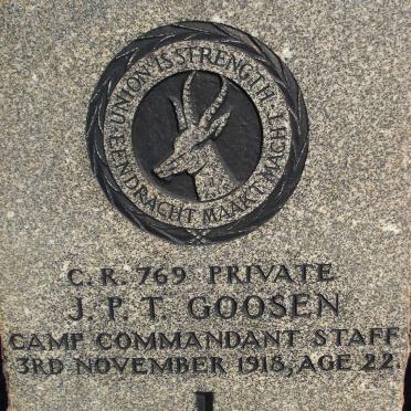 GOOSEN J.P.T. -1918