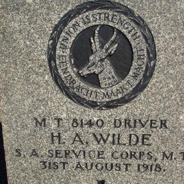 WILDE H.A. -1918
