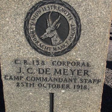 MEYER J. C., de -1918