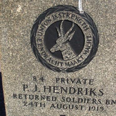 HENDRIKS P.J. -1919