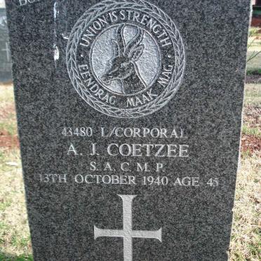 COETZEE A.J. -1940