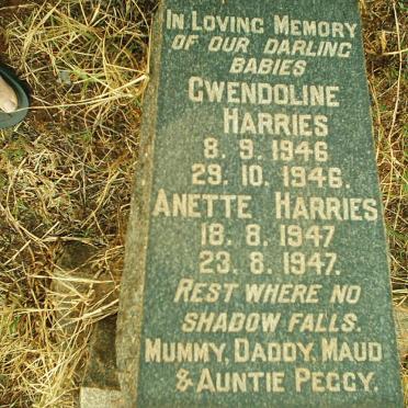 HARRIES Gwendoline 1946-1946 :: HARRIES Anette 1947-1947