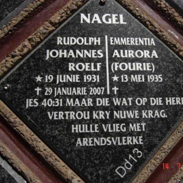 NAGEL Rudolph Johannes 1931-2007 &amp; Emmerentia Aurora 1935-