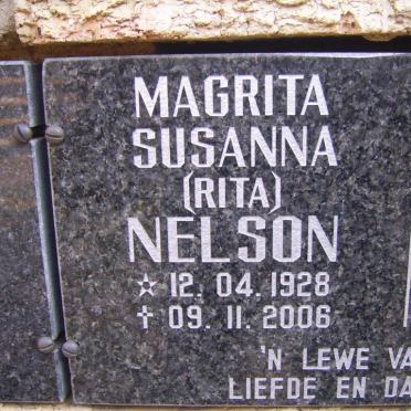 NELSON Magrita Susanna 1928-2006