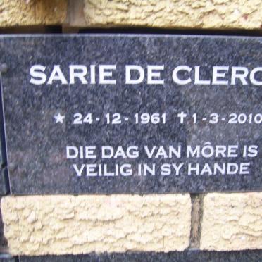 CLERCQ Sarie, de 1961-2010