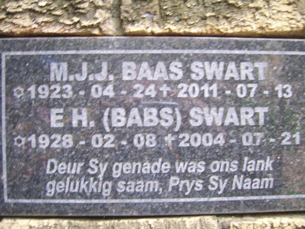 SWART M.J.J. 1923-2011 &amp; E.H. 1928-2004