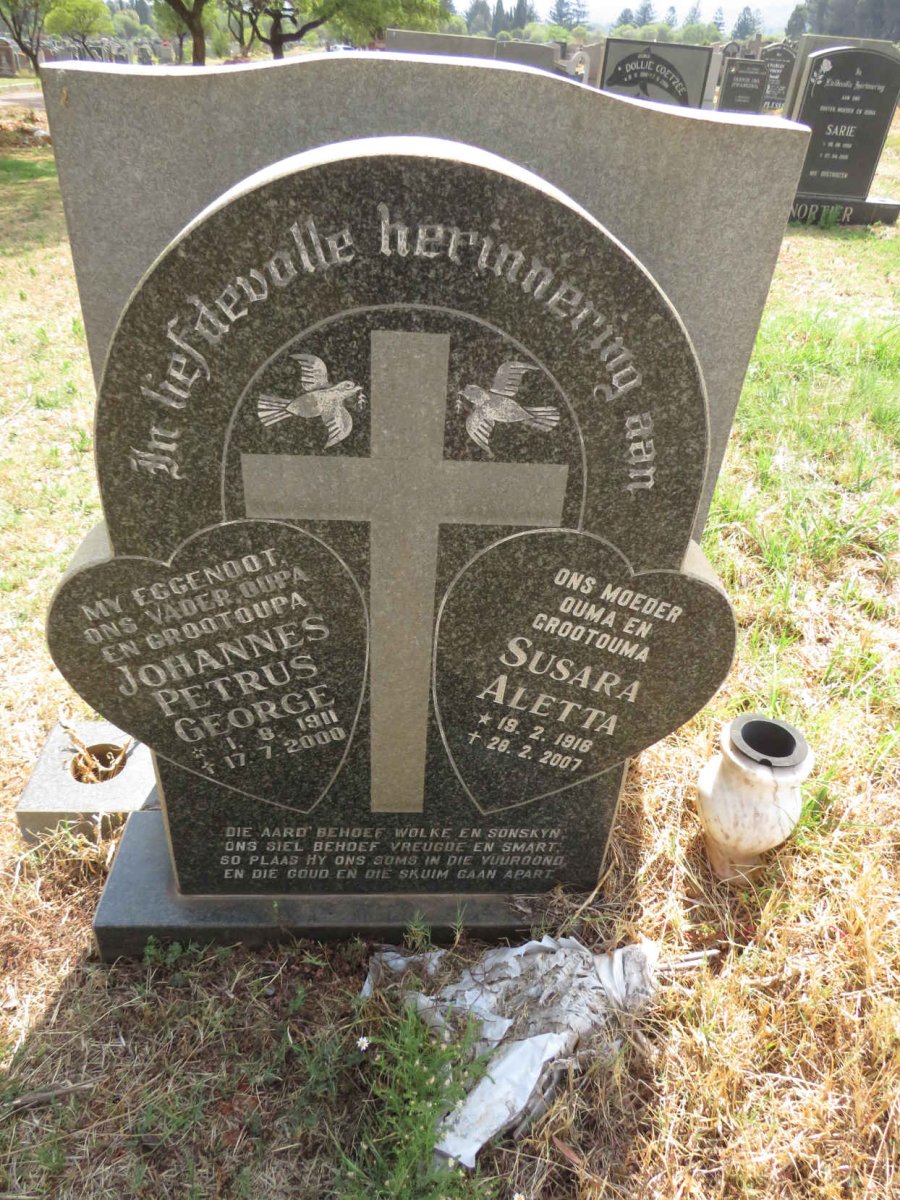 ? Johannes Petrus George 1911-2000 & Susara Aletta 1916-2007