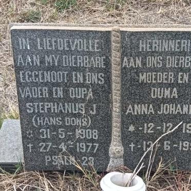 ? Stephanus J. 1908-1977 & Anna Johanna 1907-1991