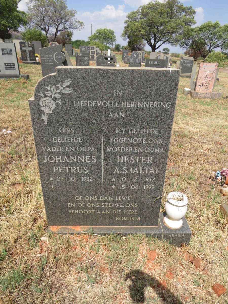 ? Johannes Petrus 1932- & Hester A.S. 1932-1999