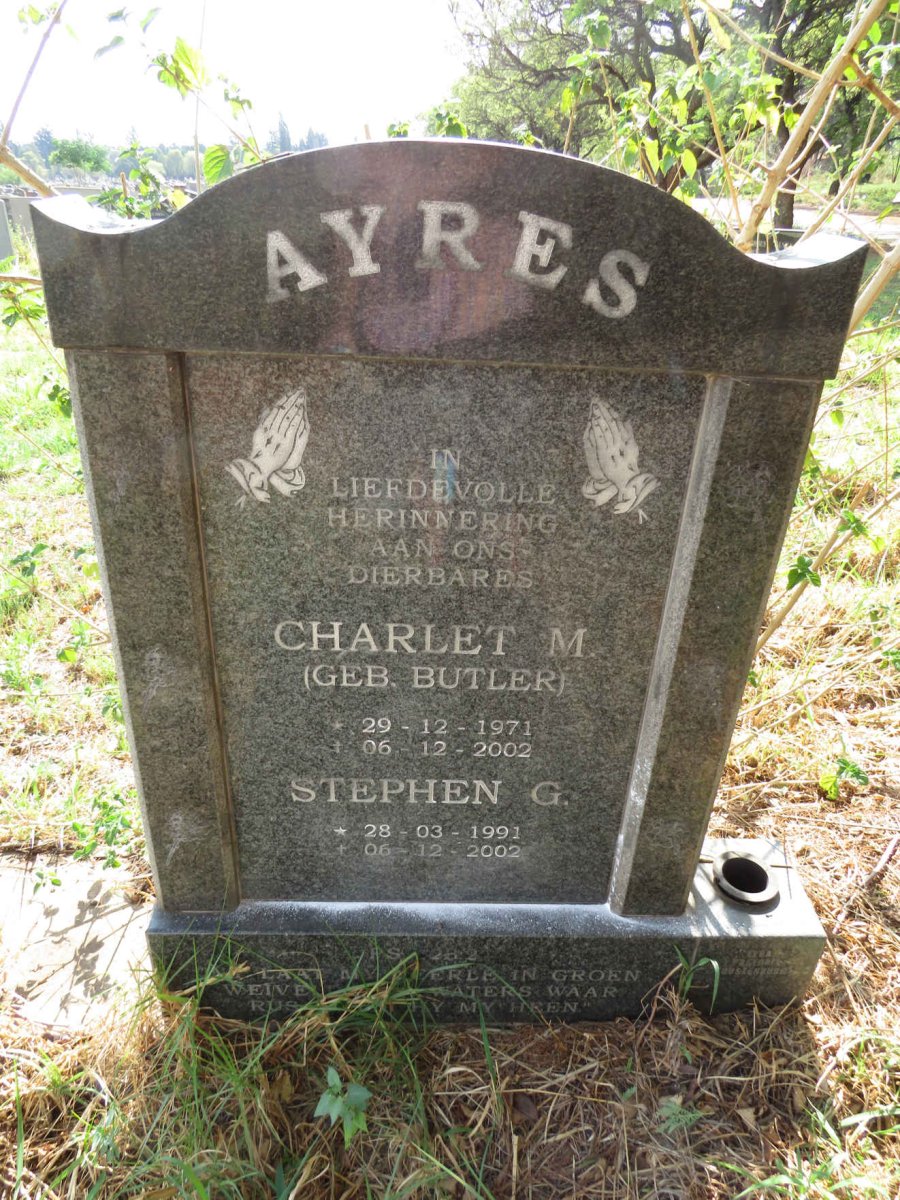 AYERS Charlet M. nee BUTLER 1971-2002 :: AYERS Stephen G. 1991-2002