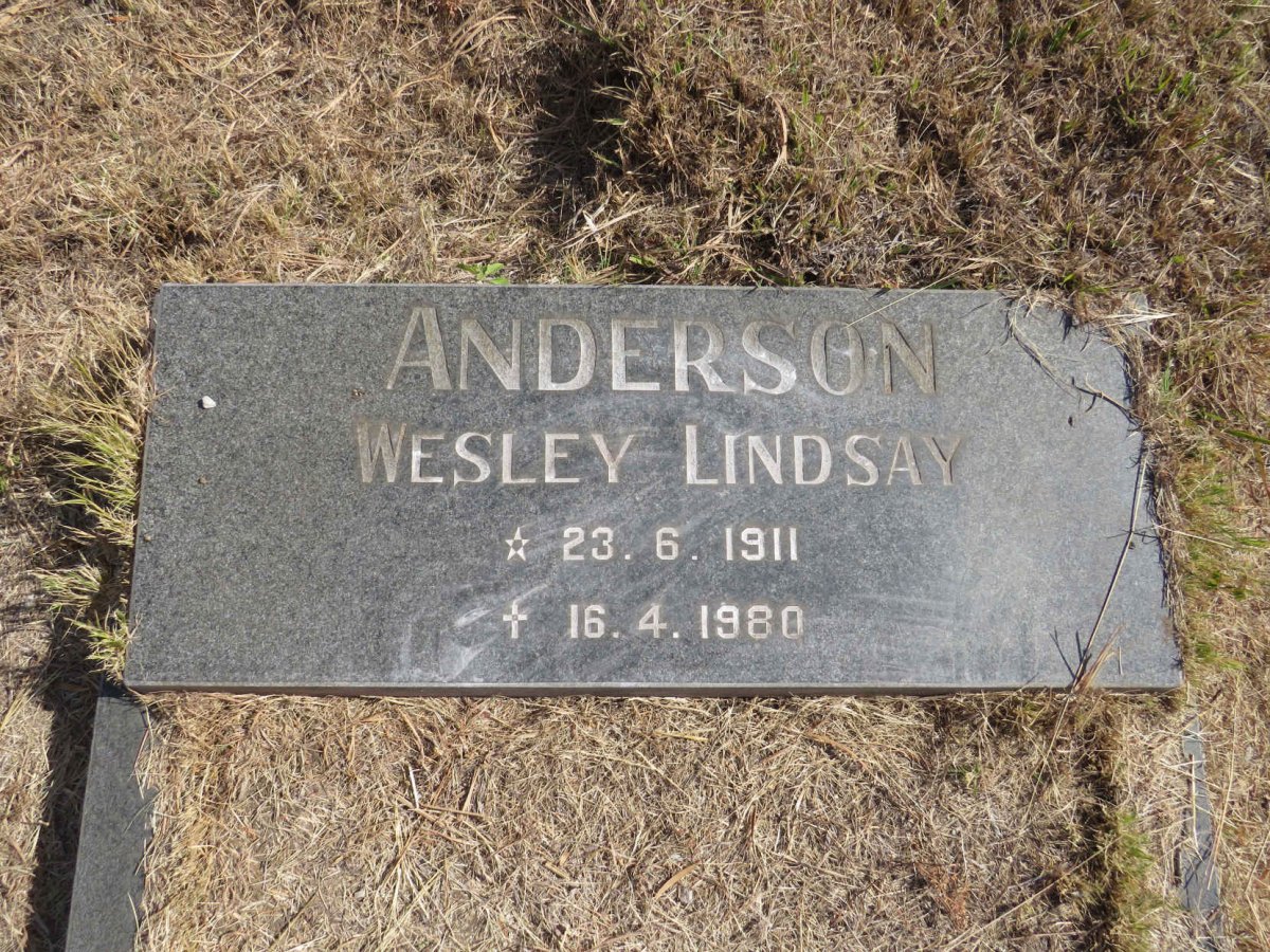 ANDERSON Wesley Lindsay 1911-1980