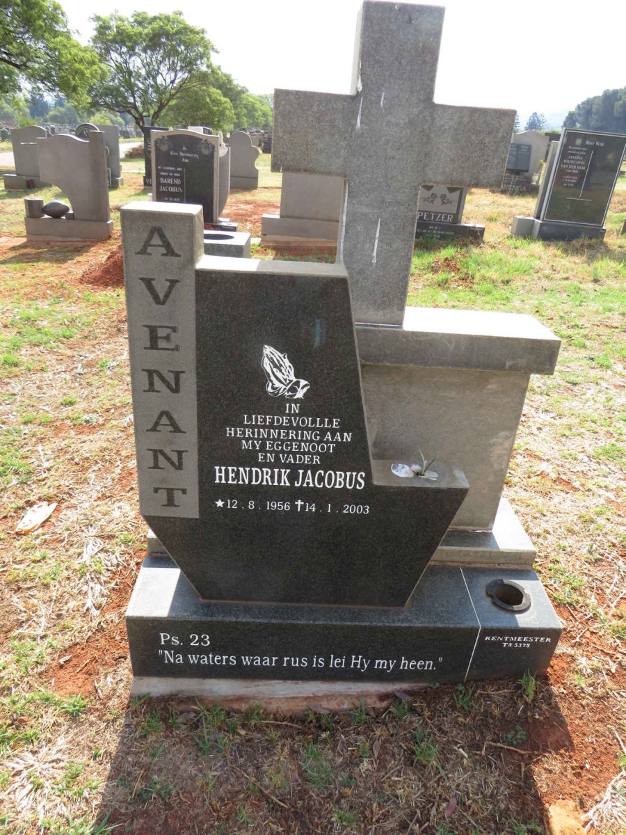 AVENANT Hendrik Jacobus 1956-2003
