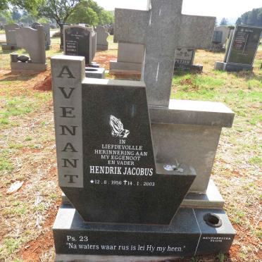 AVENANT Hendrik Jacobus 1956-2003
