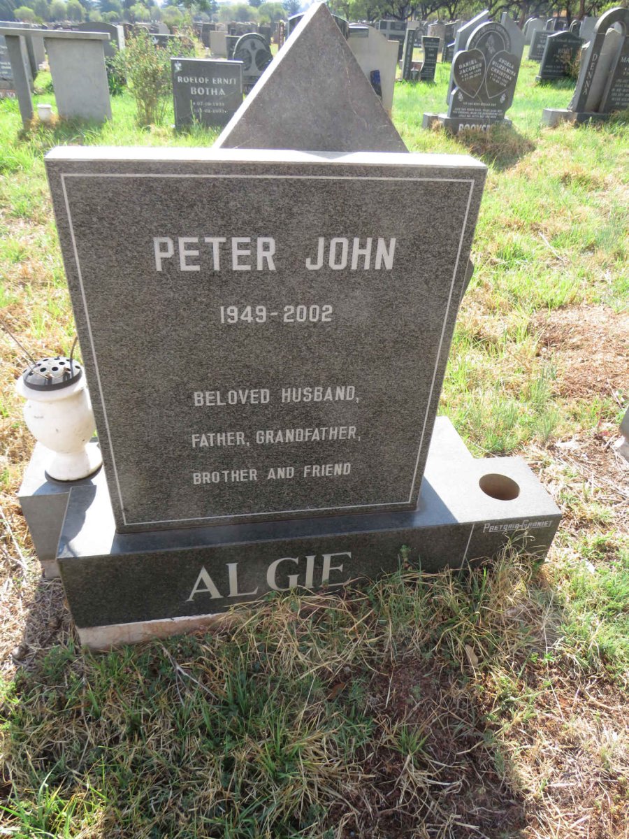 ALGIE Peter John 1949-2002