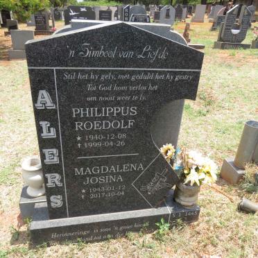 ALERS Philippus Roedolf 1940-1999 &  Magdalena Josina 1943-2017